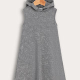 שמלת ריב עם קפוצ'ון - אפור