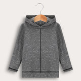 חולצת ריב עם קפוצ'ון - אפור