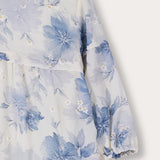 שמלת קומות פרחונית - כחול