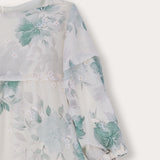 שמלת קומות פרחונית - מנטה