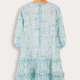 שמלת קומות פרחונית - מנטה