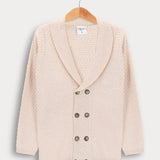 קרדיגן סריג עם כפתורים - שמנת