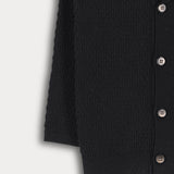 קרדיגן סריג עם כפתורים - שחור