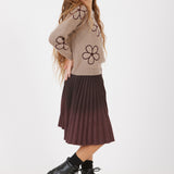 Sweater with flowers - beige