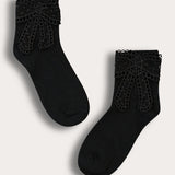 גרבי ריב עם סרט - שחור