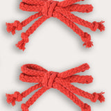 זוג סיכות קלועות מיני - אדום