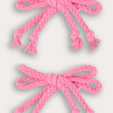 זוג סיכות קלועות מיני - ורוד