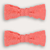 זוג סיכות מיני תחרה - ורוד