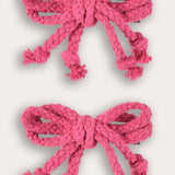 זוג סיכות קלועות מיני - פוקסיה