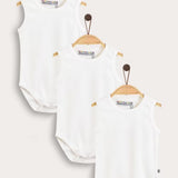 Trio of strapless leotards - cream