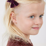 Mini Velvet Brooch - Burgundy