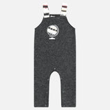 אוברול כתפיות עם הדפס - אפור