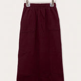 חצאית פרנץ טרי - bordo long