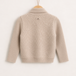 קרדיגן סריג בוקלה - בז׳ | בנים | קידישיק | תמונה 3