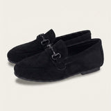 לופר זמש עם אבזם - שחור | KIDISHOES | תמונה 4