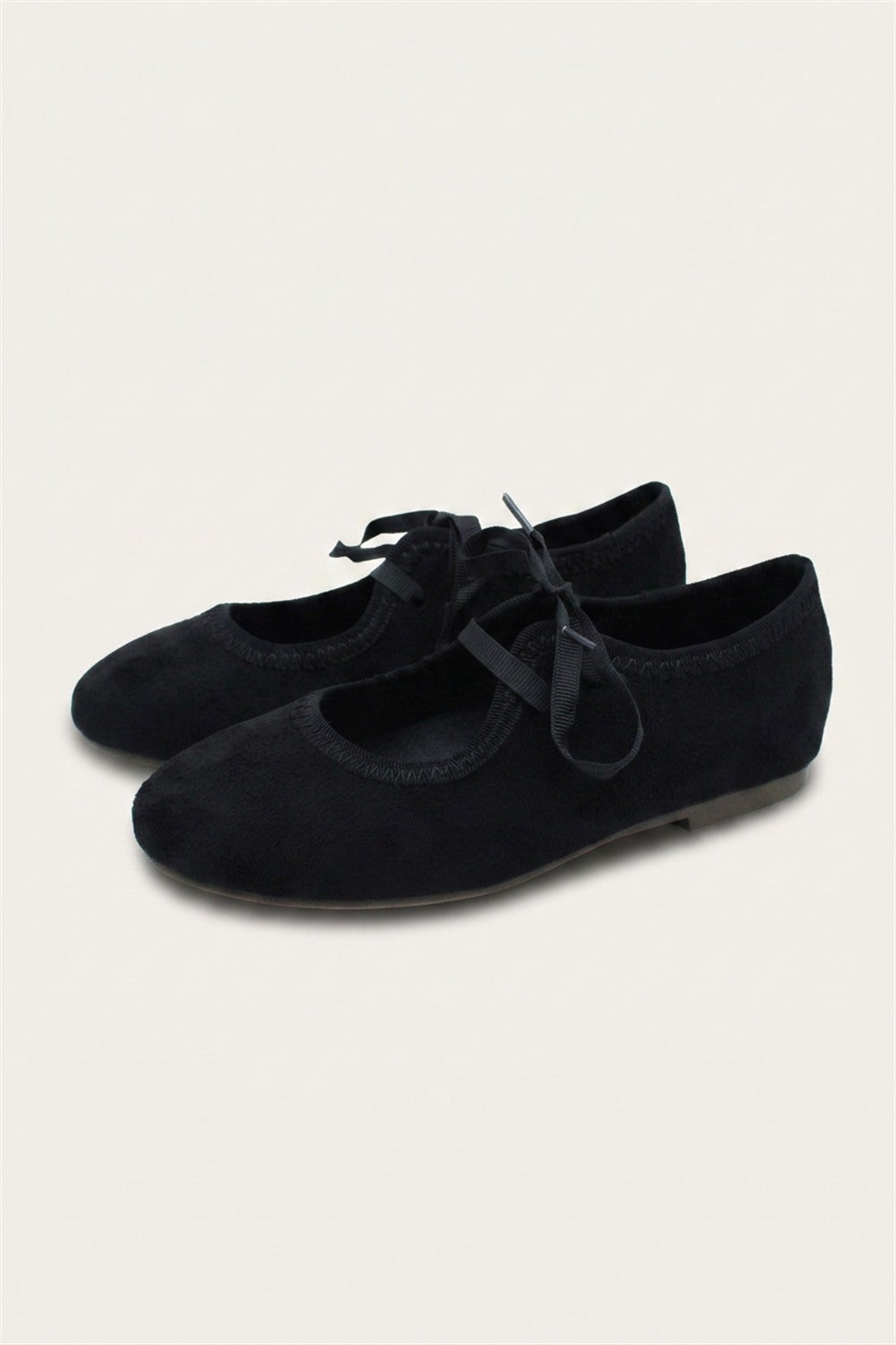 בלרינה קטיפה עם קשירת סרט - שחור | בנות | KIDISHOES | תמונה 4