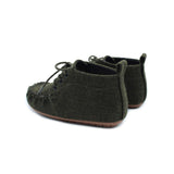 מוקסין קטיפת זמש בייבי - ירוק