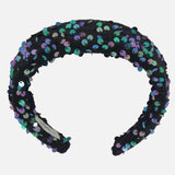 קשת קטיפה עם פאייטים - צבעוני