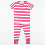 פיג`מה ק.א פסים אתר - ורוד 12