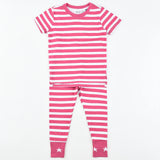 פיג`מה ק.א פסים אתר - ורוד 12