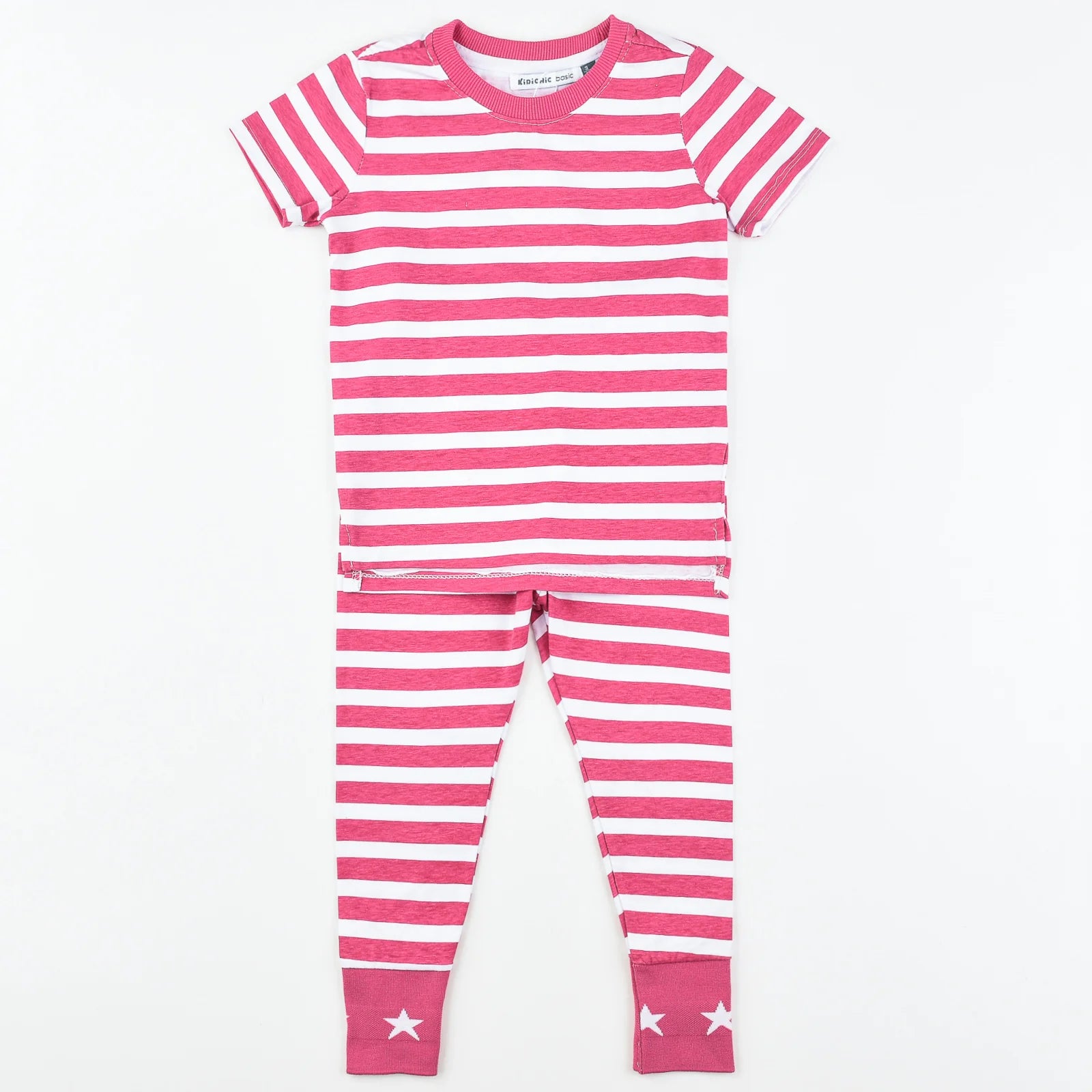 פיג`מה ק.א פסים אתר - ורוד 12