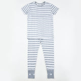 פיג`מה ק.א פסים אתר - אפור 12