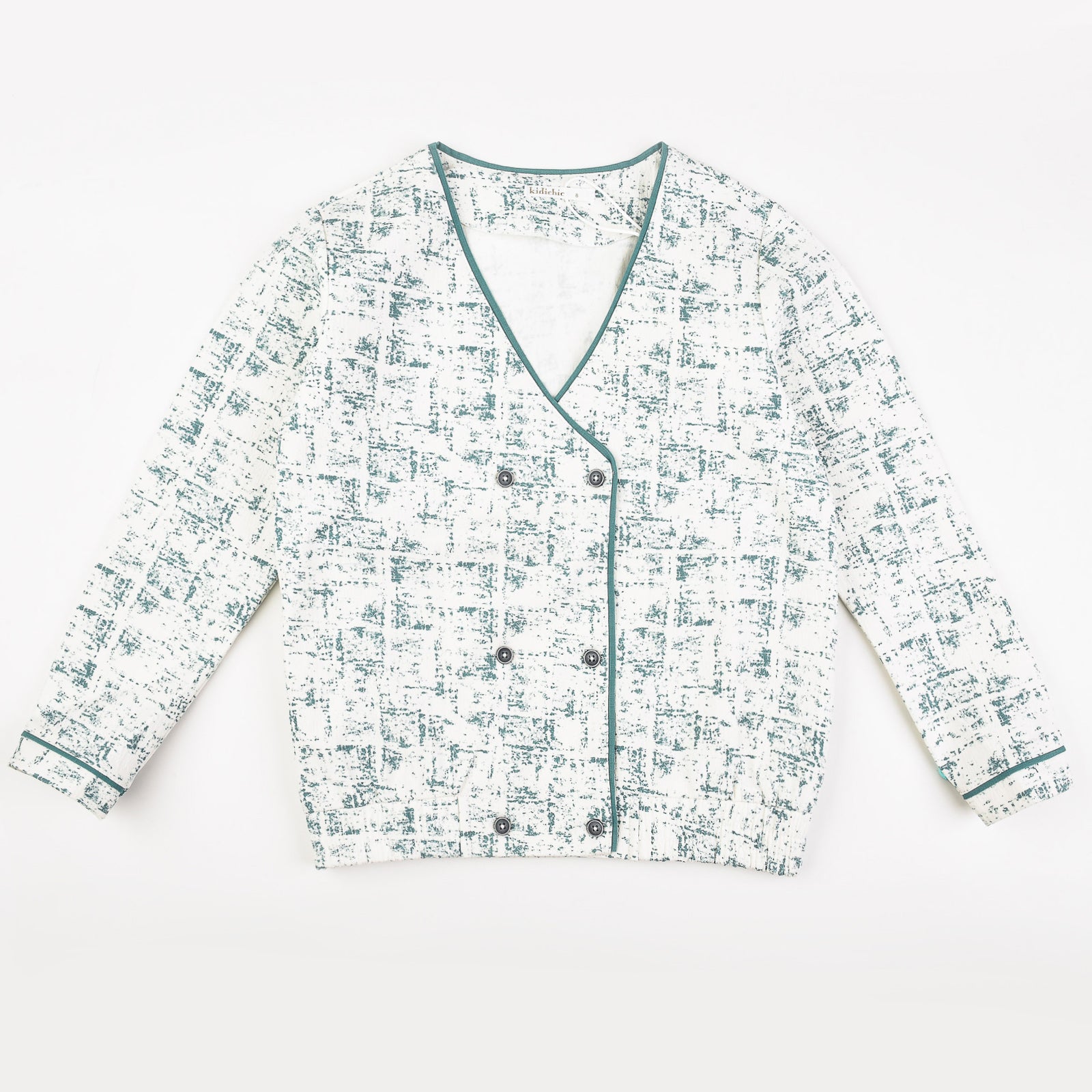 חולצה ארוכה  טקסטורה בנים - ירוק 14