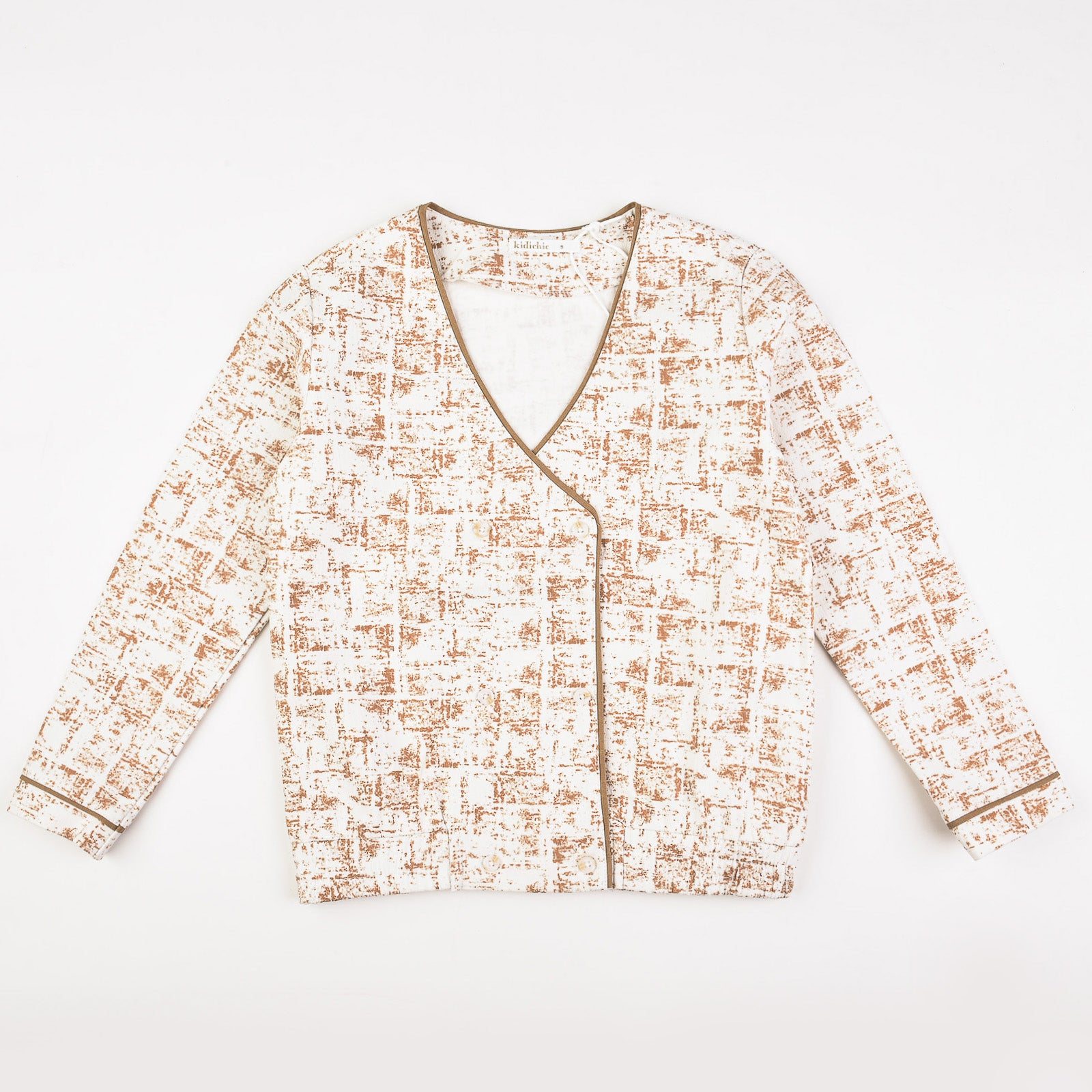 חולצה ארוכה  טקסטורה בנים - בז׳ 14