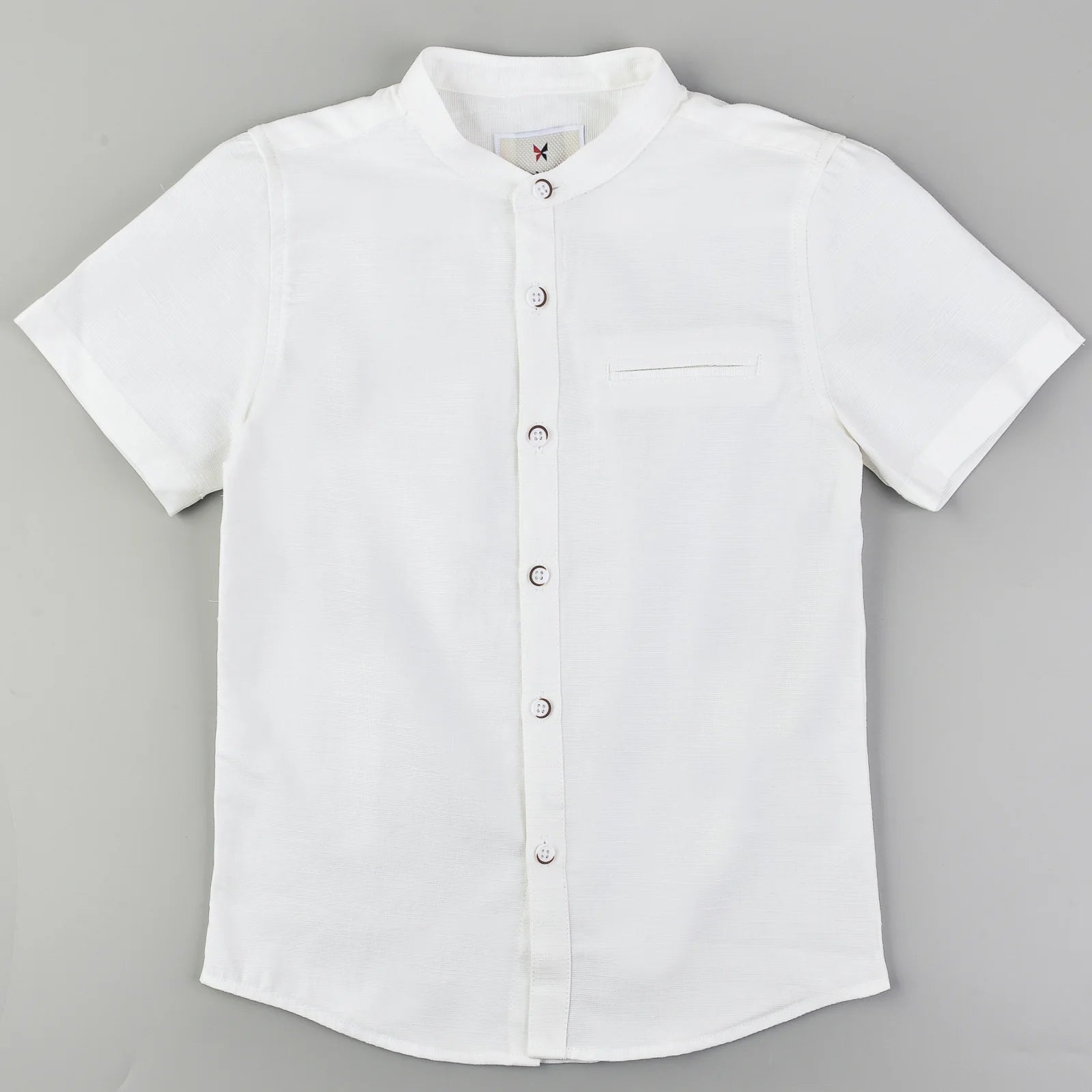 חולצה מכופתרת צווארון סיני שרוול ק - off-white 14