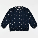 חולצת פולו בנות טניס - navy print 20