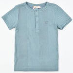 חולצת בסיס צבעונית שרוול קצר  - TEAL 18-24