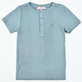 חולצת בסיס צבעונית שרוול קצר  - TEAL 18-24