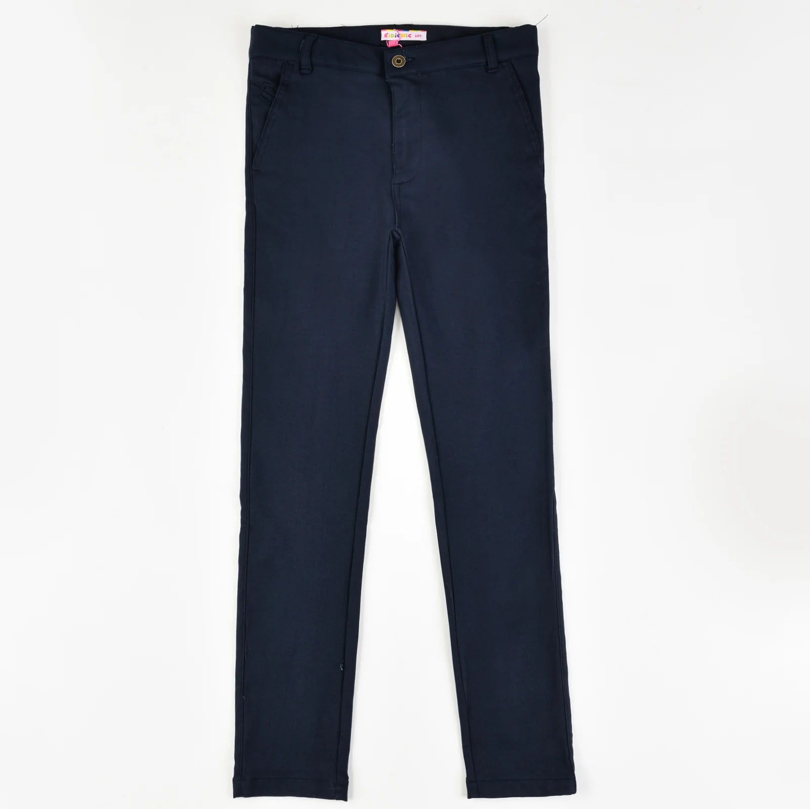 מכנסיים בנגלין סקיני עם כיסים מכופת - נייבי 16