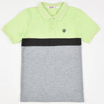 חולצת פולו פיקה בלוקים אתר - צהוב 16