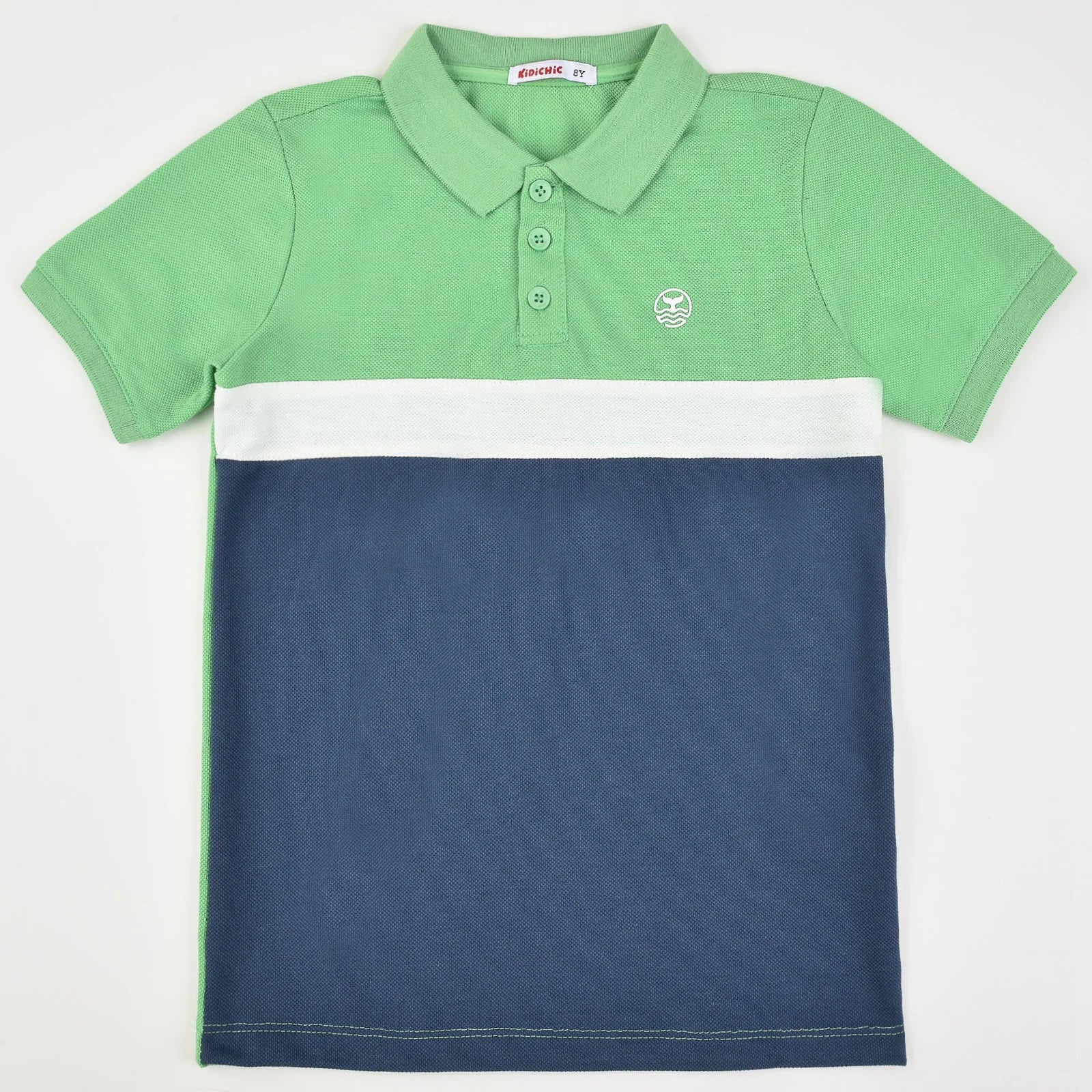 חולצת פולו פיקה בלוקים אתר - ירוק 16