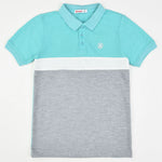 חולצת פולו פיקה בלוקים אתר - כחול 16