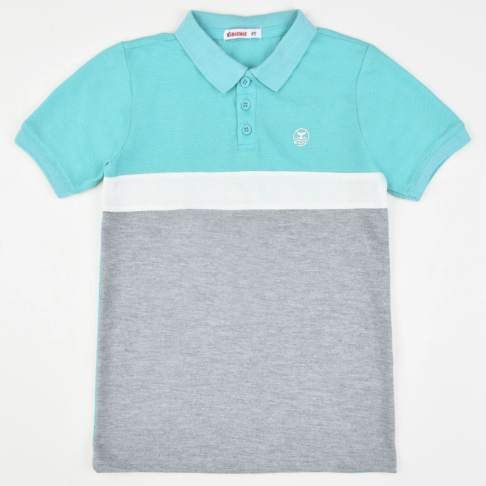 חולצת פולו פיקה בלוקים אתר - כחול 16