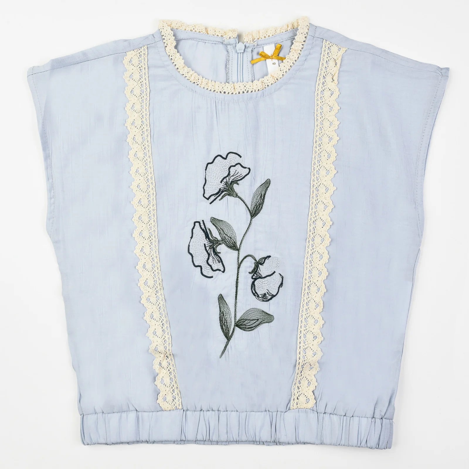 ווסט עם פרחים מרקמה - כחול 18
