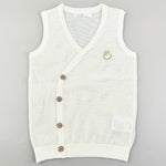 ווסט עם סריגת חורים ופסים - Milk 16