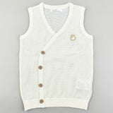 ווסט עם סריגת חורים ופסים - Milk 16