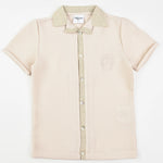 חולצה עם צווארון מסריג  - Milk 10