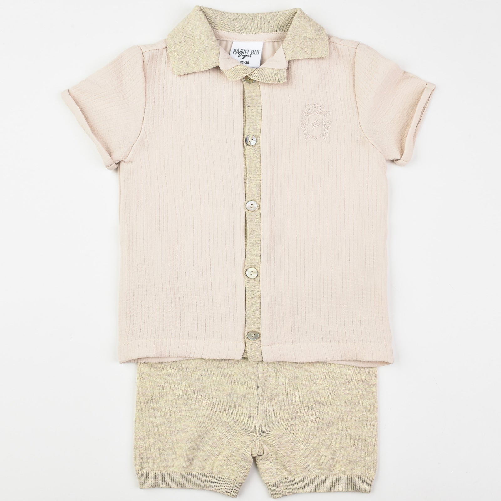 סט בייבי עם צווארון מסריג - Milk 3