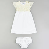 סט בייבי עם פפיונים - לבן 30-36