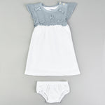 סט בייבי עם פפיונים - כחול 30-36