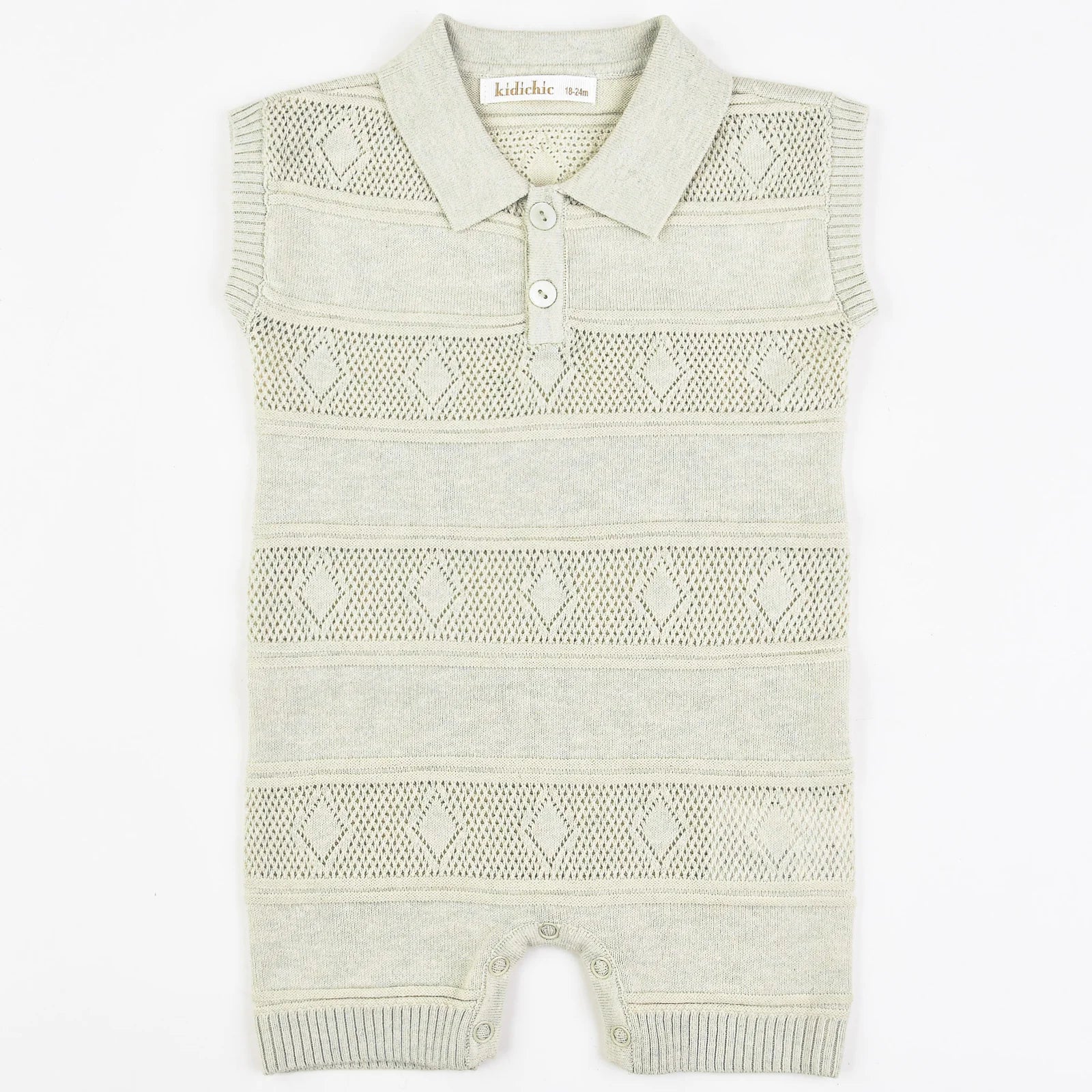 אוברול ג`קארד בייבי בן - ירוק 24-30