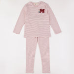 פיג`מה פסים ארוך  - teady red 16