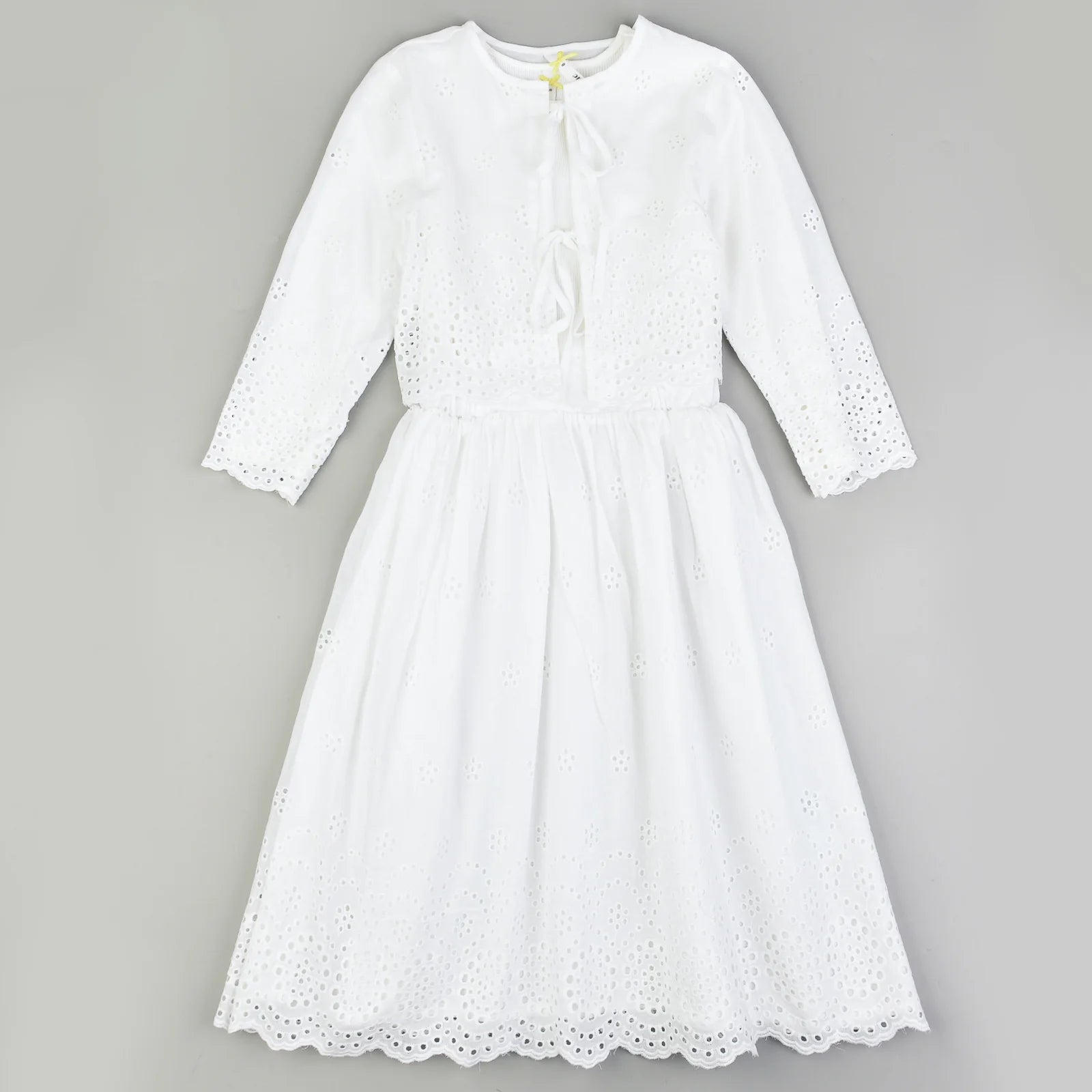 שמלת שבת סיומת תחרה - לבן 20