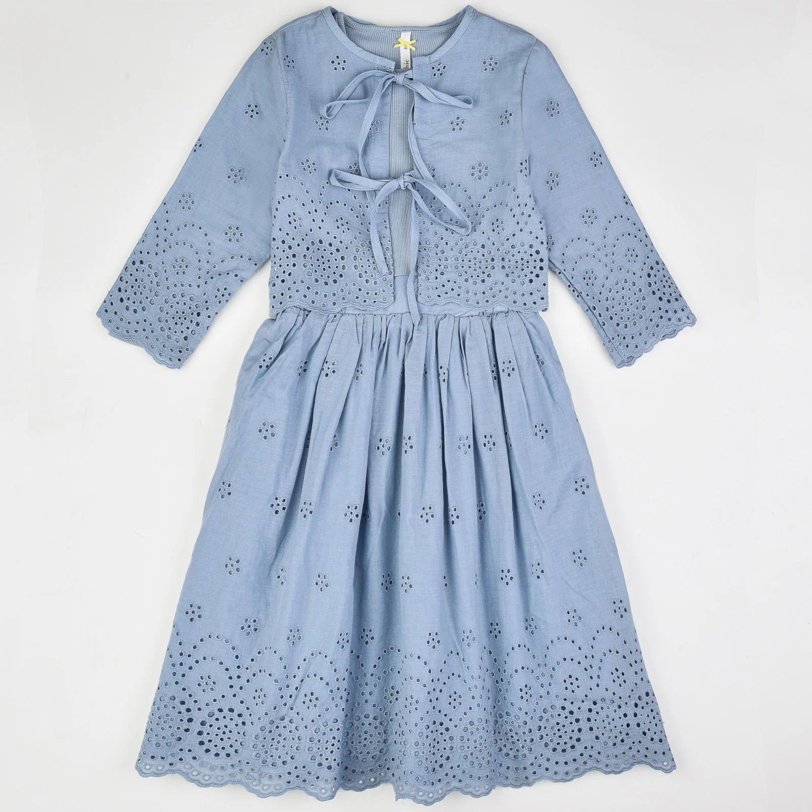 שמלת שבת סיומת תחרה - כחול 20