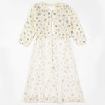 שמלה עם קרדיגן מודפס - flowers print C 18