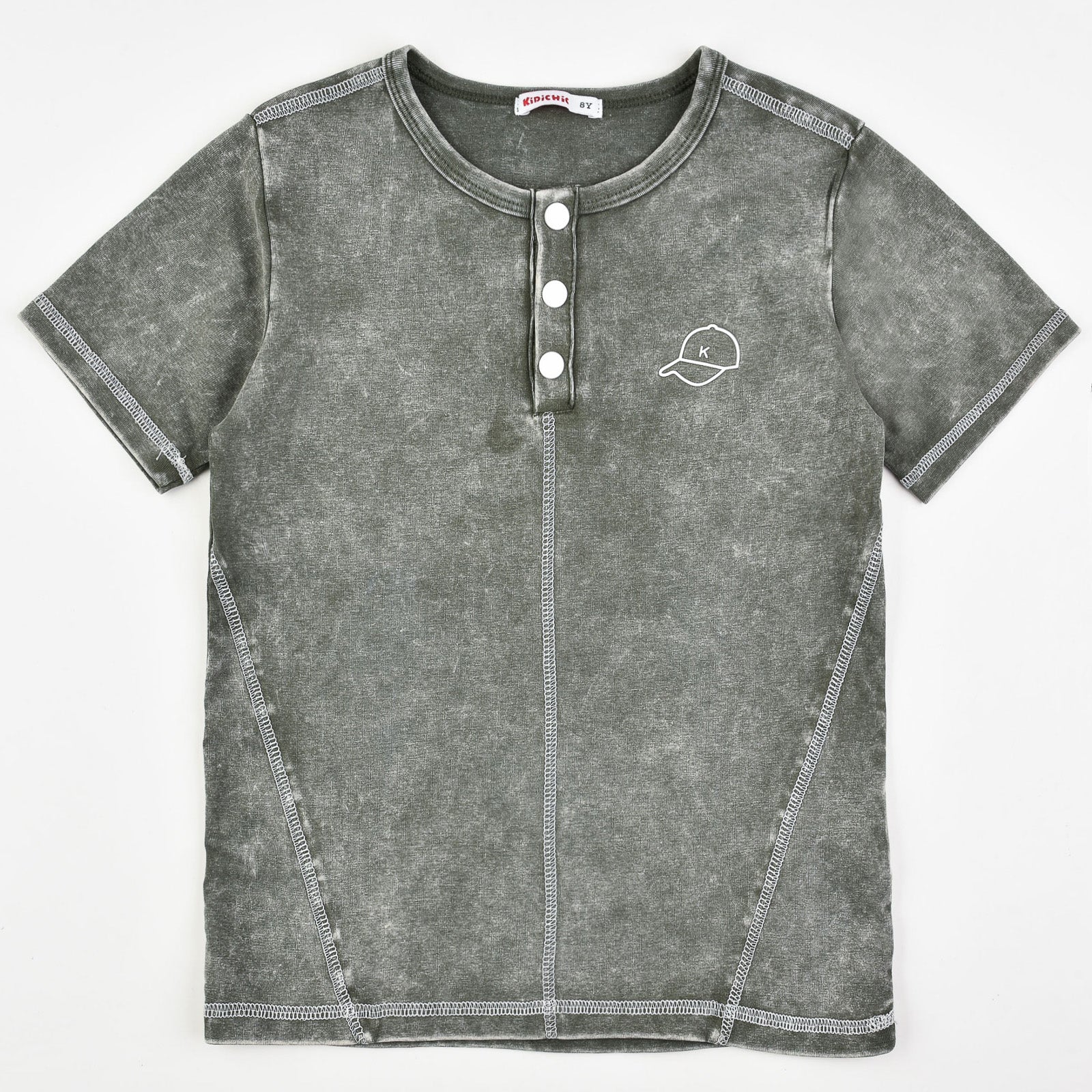 חולצה ש.ק עם תיפורים - ירוק 14